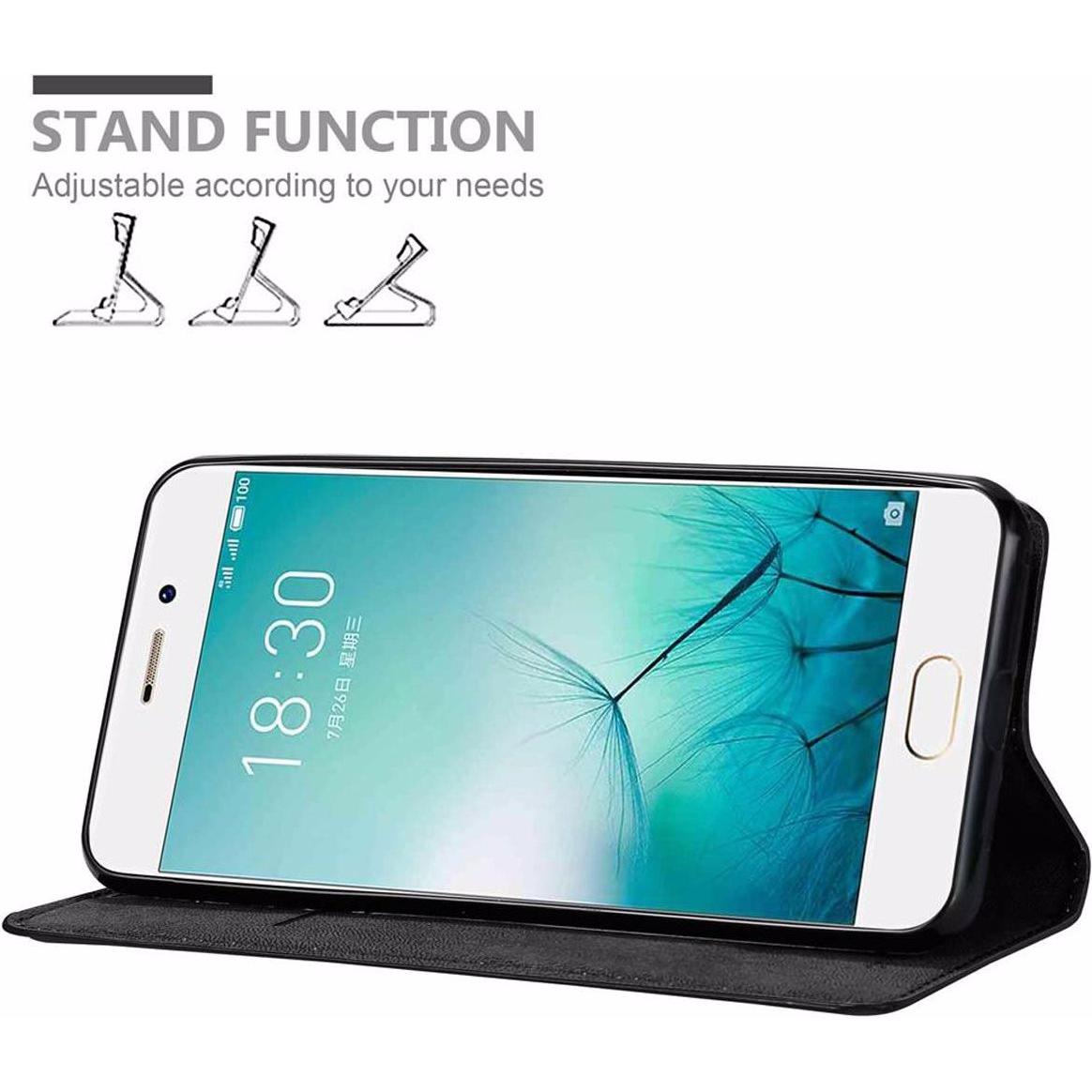 Thumbnail - Cadorabo Book Invisible Magnet Cover (Meizu Pro 7), Smartphone Hülle, Schwarz