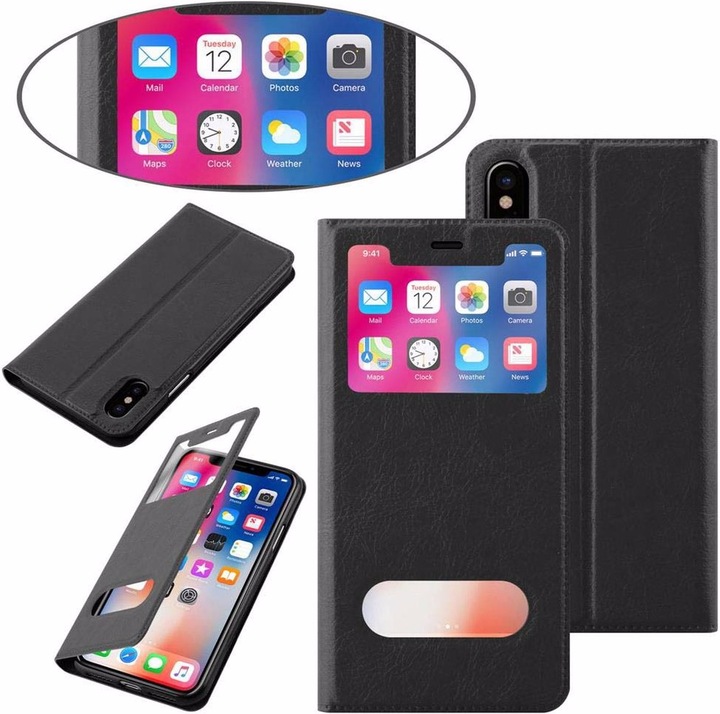 Produktbild Cadorabo Book mit View Doppelfenster Cover (Apple iPhone XS Max)