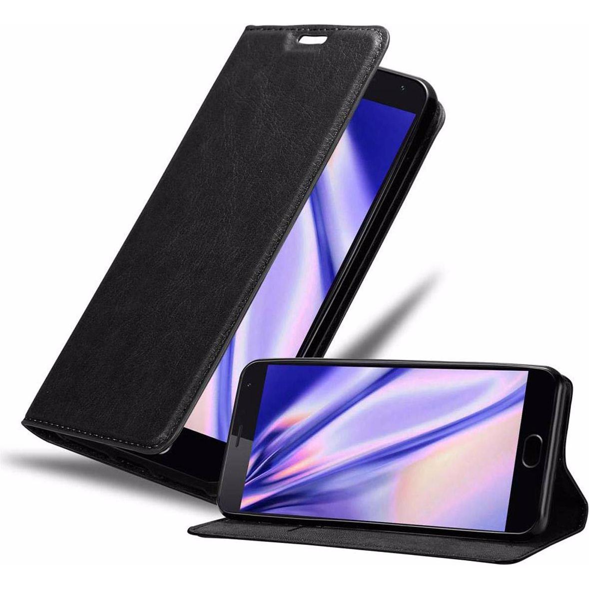 Cadorabo Book Invisible Magnet Cover (Meizu MX5), Smartphone Hülle, Schwarz