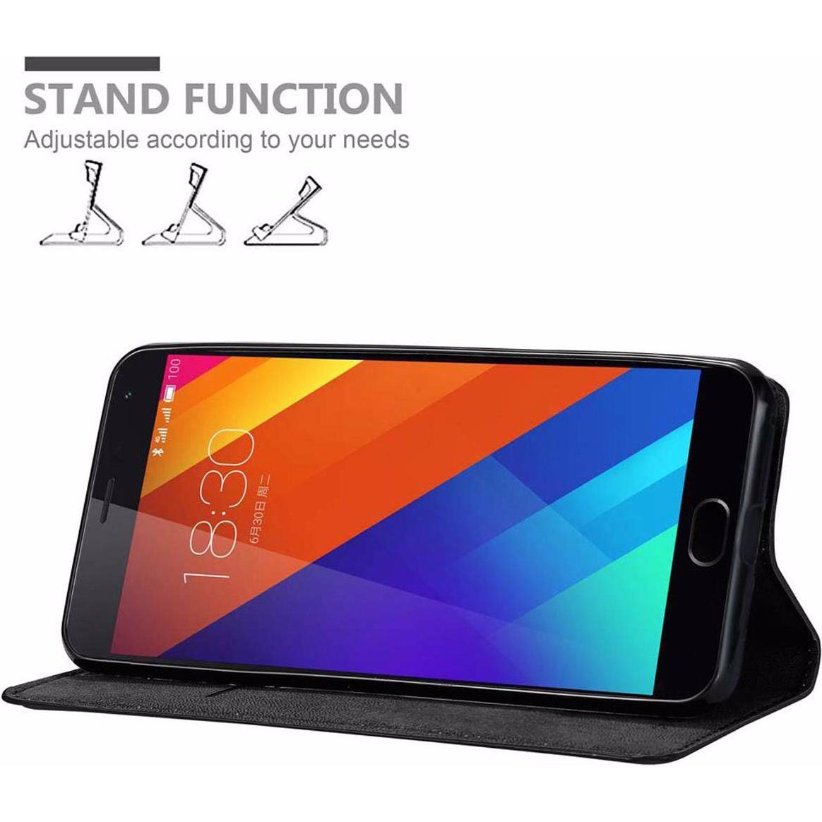 Thumbnail - Cadorabo Book Invisible Magnet Cover (Meizu MX5), Smartphone Hülle, Schwarz