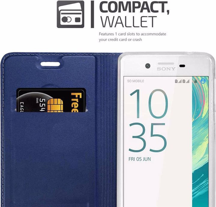Actual product image Cadorabo Book Classy Style Cover (Sony Xperia X)
