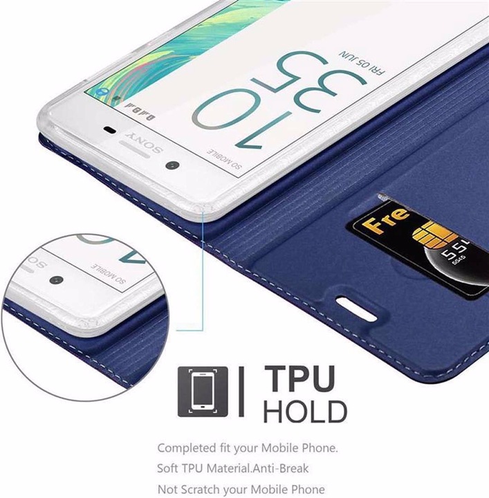 Actual product image Cadorabo Book Classy Style Cover (Sony Xperia X)