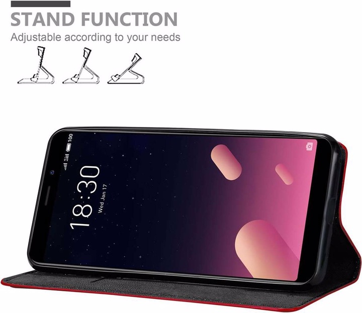 Actual product image Cadorabo Book Invisible Magnet Cover (Meizu M6s)