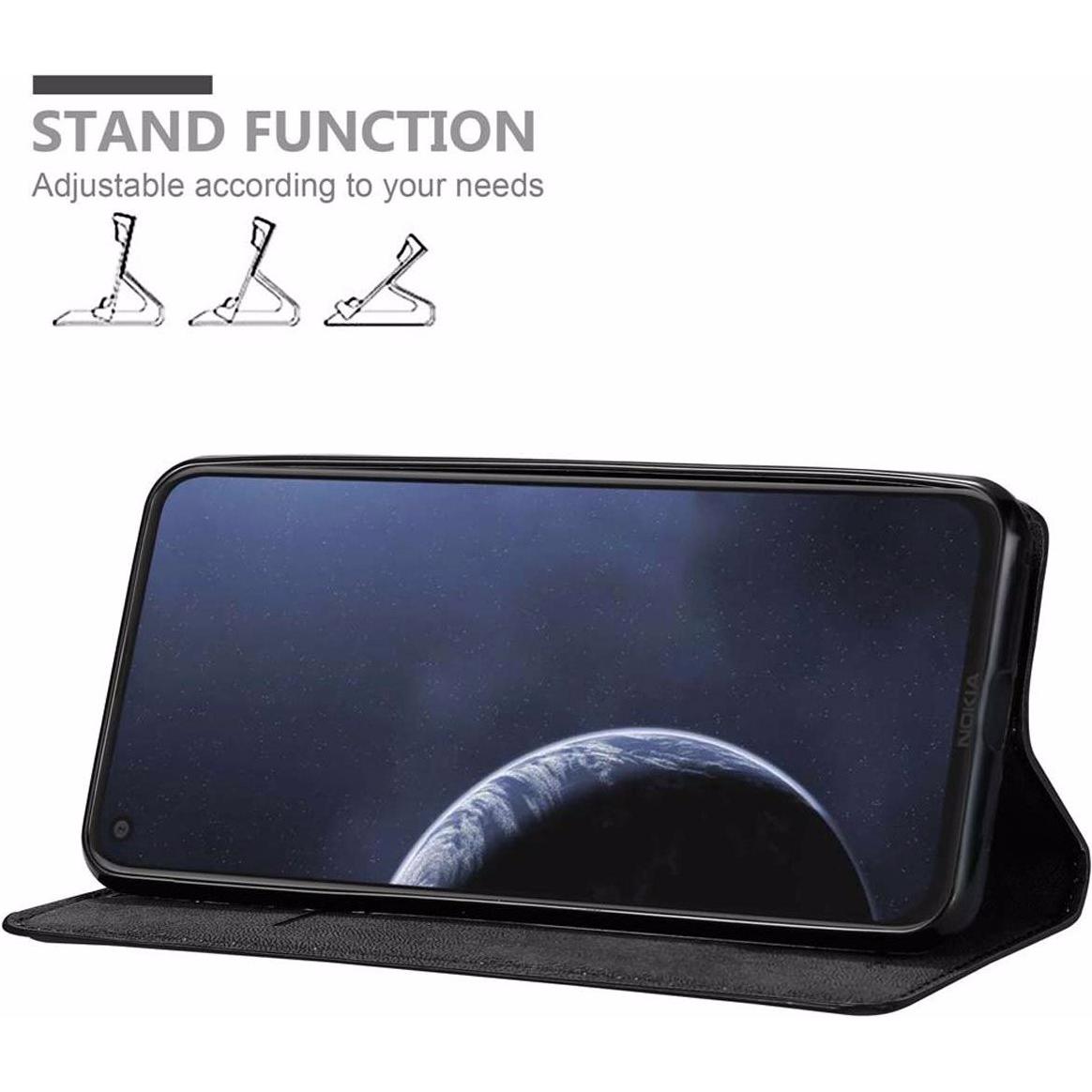 Thumbnail - Cadorabo Book Invisible Magnet Cover (Nokia 8.1), Smartphone Hülle, Schwarz