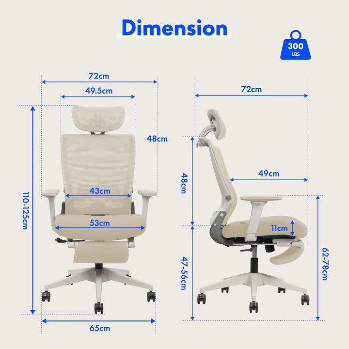 Produktbild Flexispot Bürostuhl (47 - 56 cm)