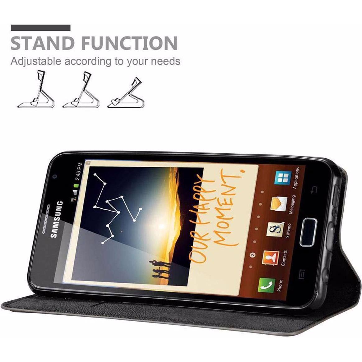 Thumbnail - Cadorabo Book Invisible Magnet Cover (Samsung Galaxy NOTE 1), Smartphone Hülle, Braun