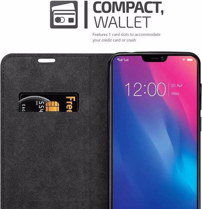 Actual product image Cadorabo Book Invisible Magnet Cover (Vivo Y85)