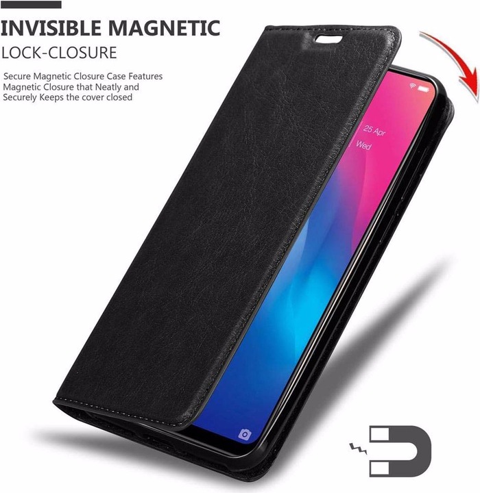 Actual product image Cadorabo Book Invisible Magnet Cover (Vivo Y85)