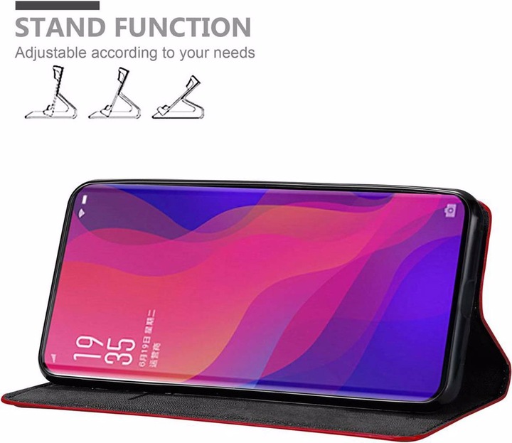 Actual product image Cadorabo Book Invisible Magnet Cover (Oppo Find X)