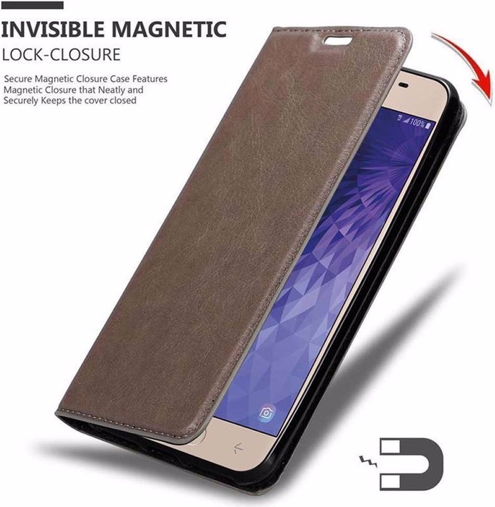Actual product image Cadorabo Book Invisible Magnet Cover (Samsung Galaxy J3 (2018))