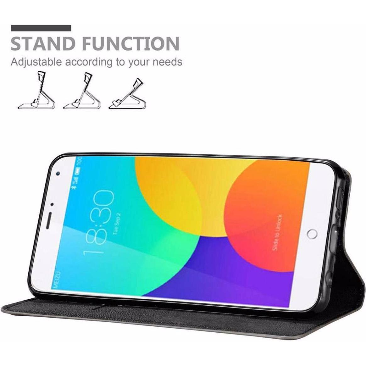 Thumbnail - Cadorabo Book Invisible Magnet Cover (Meizu MX4), Smartphone Hülle, Braun