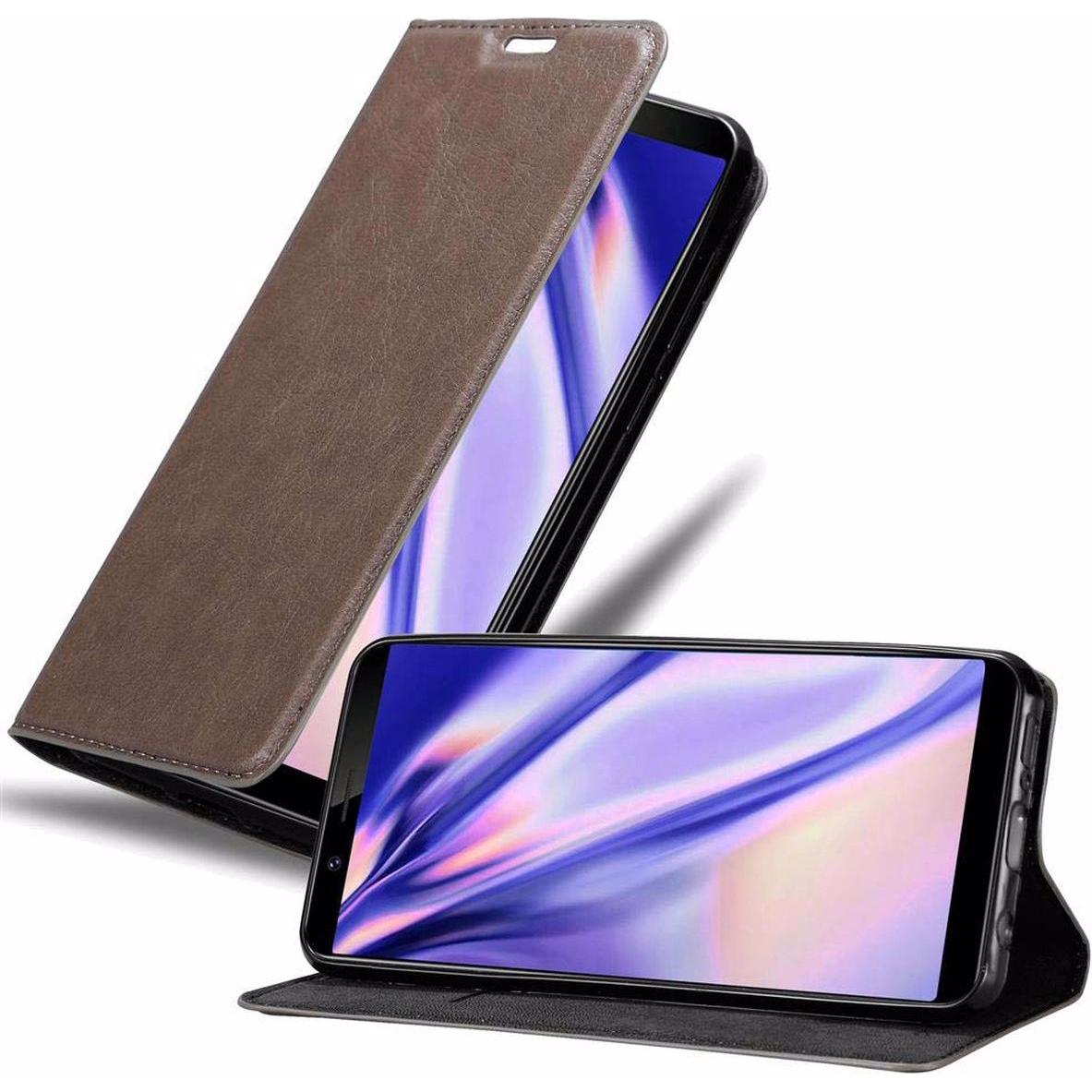 Cadorabo Book Invisible Magnet Cover (Vivo Y71), Smartphone Hülle, Braun