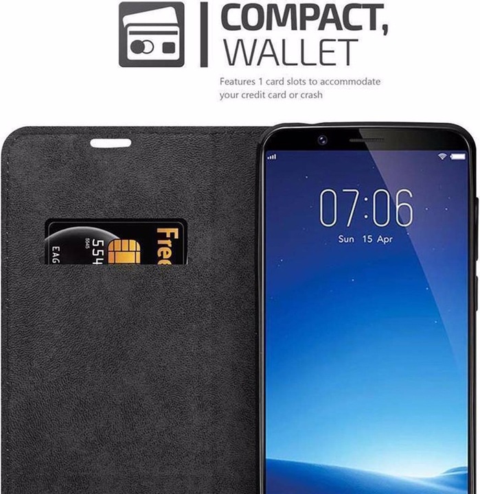 Actual product image Cadorabo Book Invisible Magnet Cover (Vivo Y71)