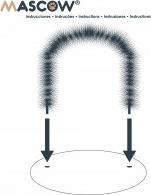 Actual product image Mascow round gray cat scratching post (41 cm, gris)