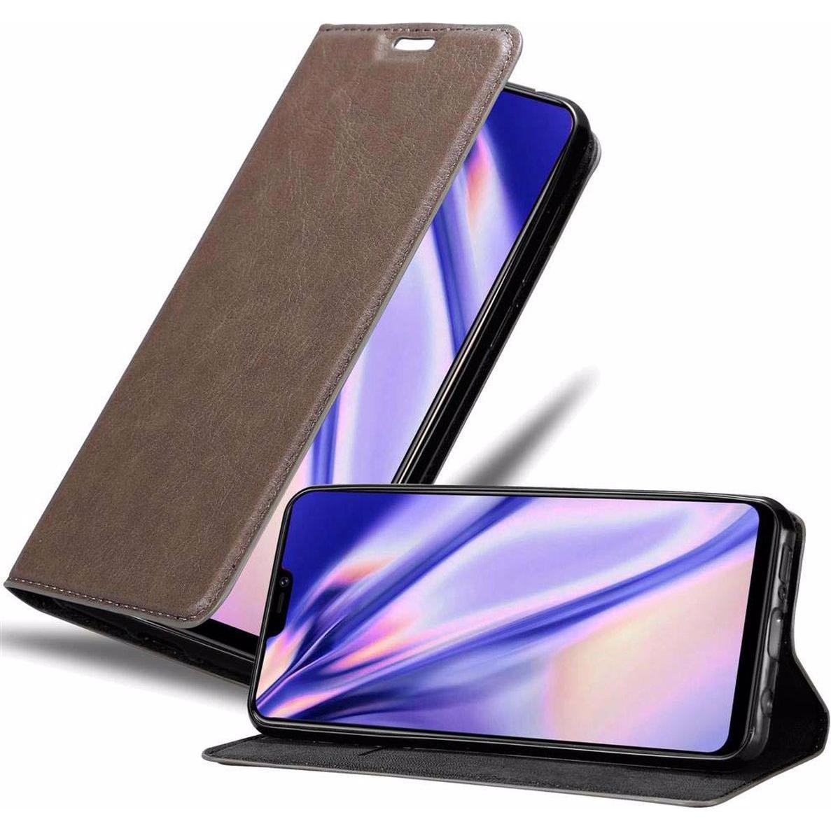 Cadorabo Book Invisible Magnet Cover (Vivo Y85), Smartphone Hülle, Braun