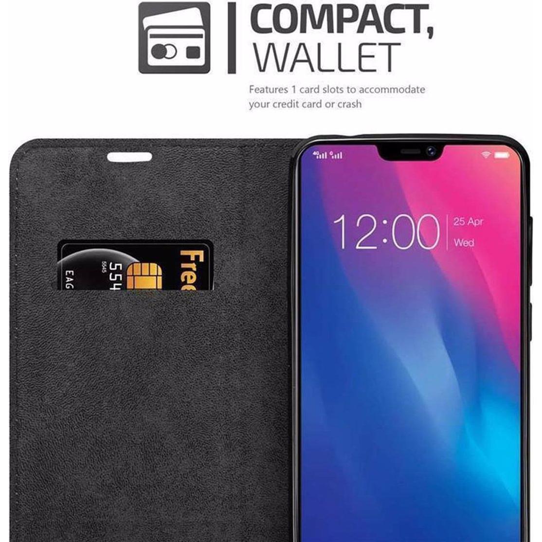 Thumbnail - Cadorabo Book Invisible Magnet Cover (Vivo Y85), Smartphone Hülle, Braun