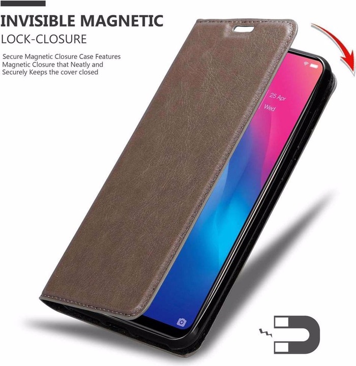 Actual product image Cadorabo Book Invisible Magnet Cover (Vivo Y85)