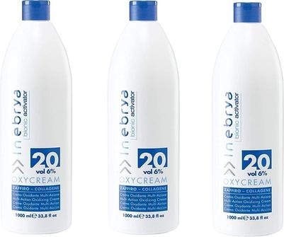 Actual product image Inebrya Oxycream 20 Vol 6% - Oxidising Cream (1000 ml, Liquid shampoo)