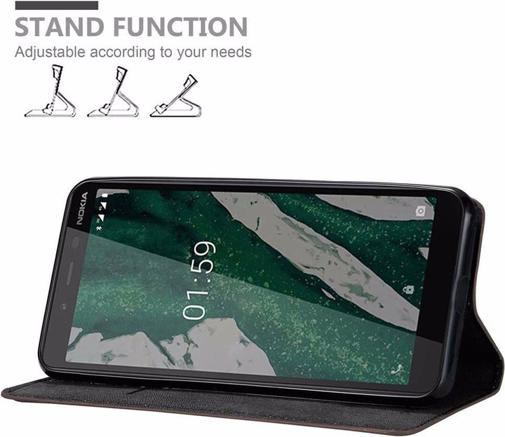 Produktbild Cadorabo Book Invisible Magnet Cover (Nokia 1 Plus)