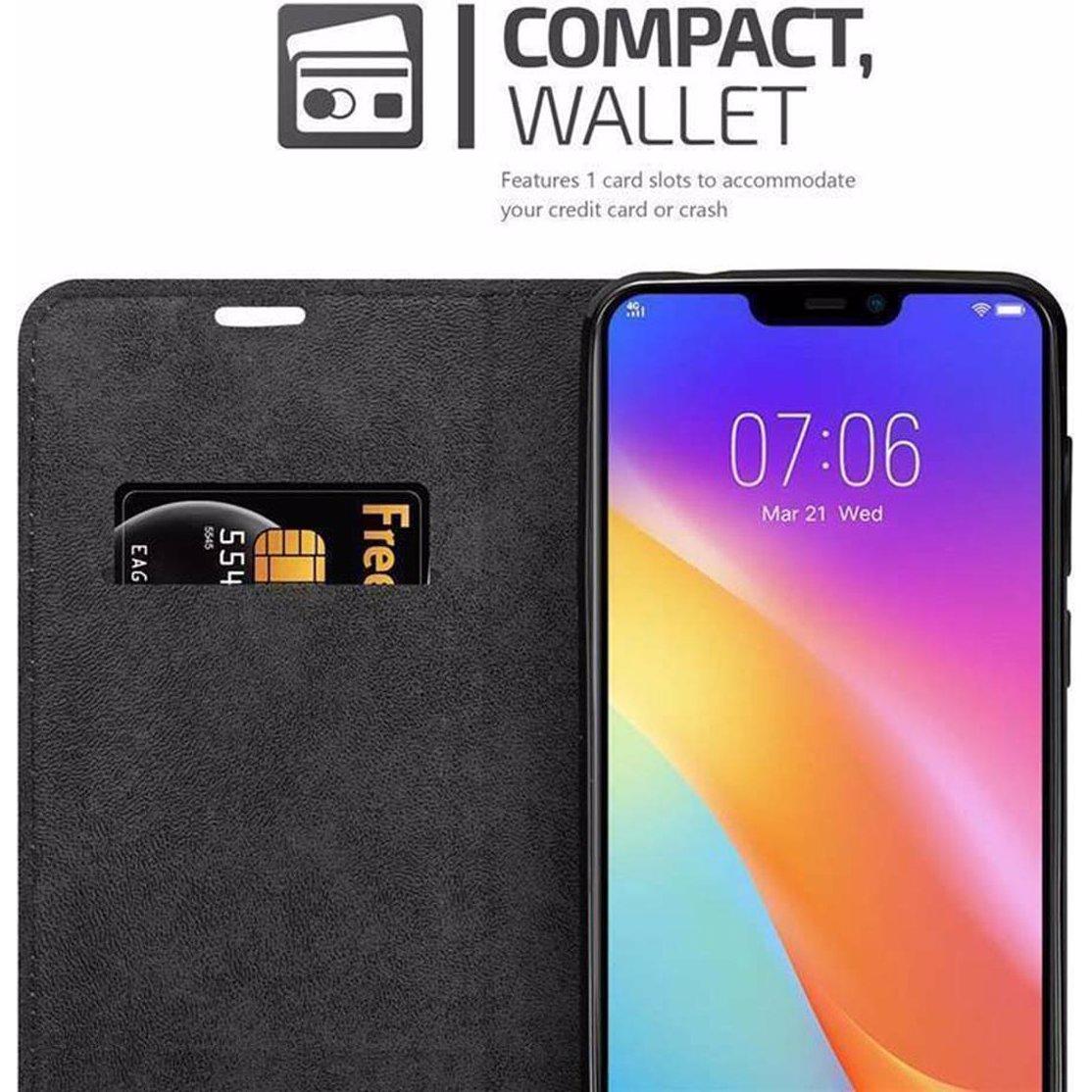Thumbnail - Cadorabo Book Invisible Magnet Cover (Vivo Y81i), Smartphone Hülle, Braun