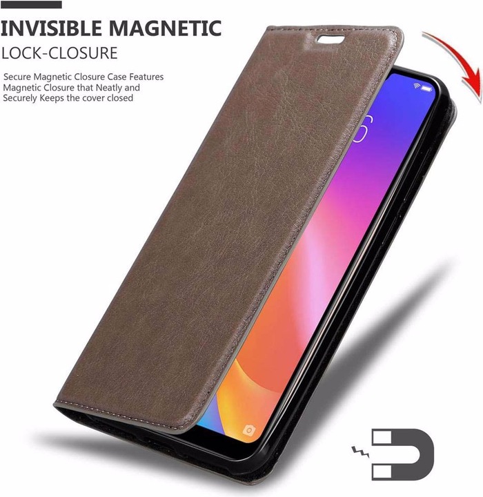 Actual product image Cadorabo Book Invisible Magnet Cover (Vivo Y81i)