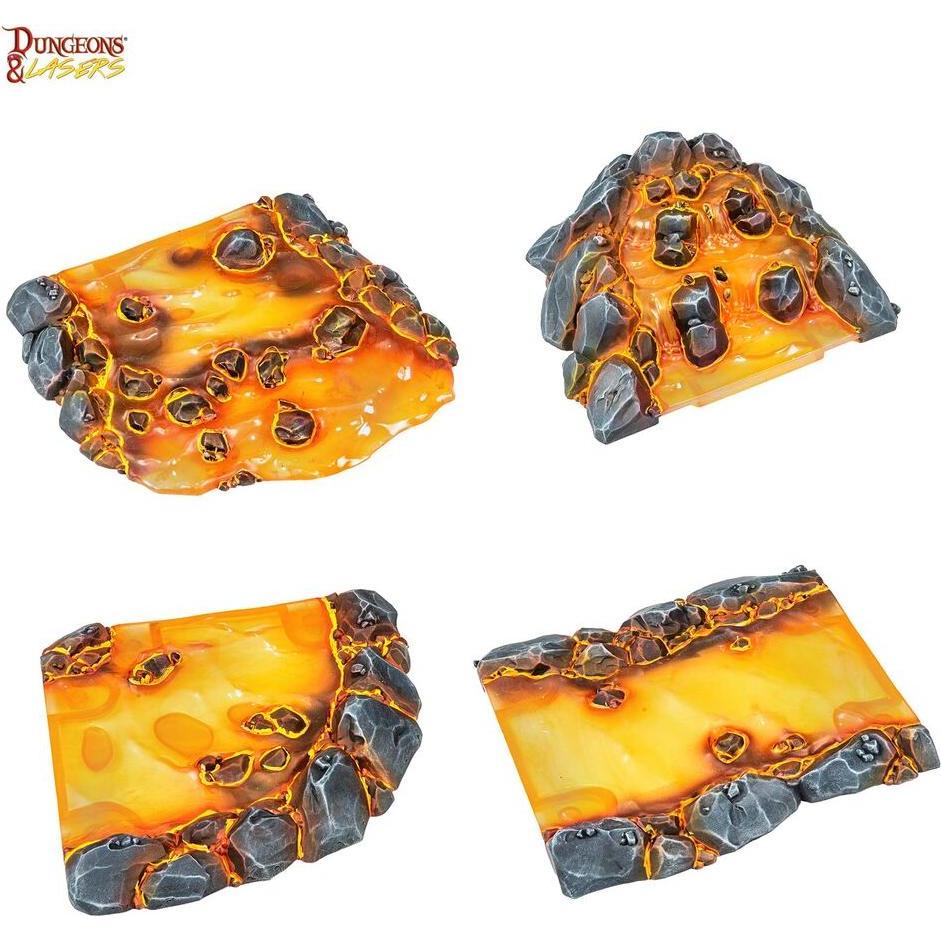 Archon Studio Dungeons & Lasers Expansion Set: MODULAR LAVA (Materiale sintetico)
