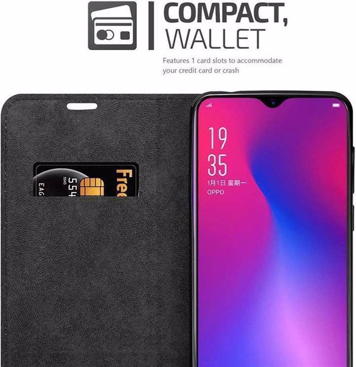Actual product image Cadorabo Book Invisible Magnet Cover (Oppo R17)