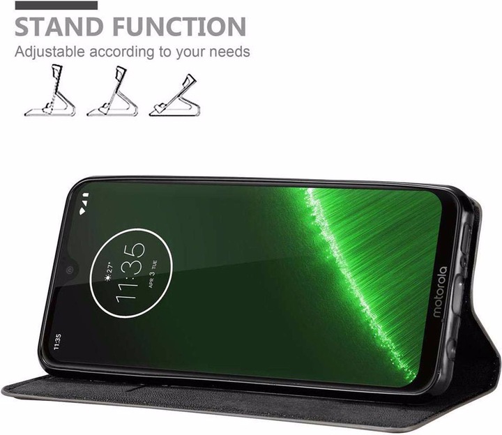 Actual product image Cadorabo Book Invisible Magnet Cover (Motorola Moto G7, Motorola Moto G7 Plus)
