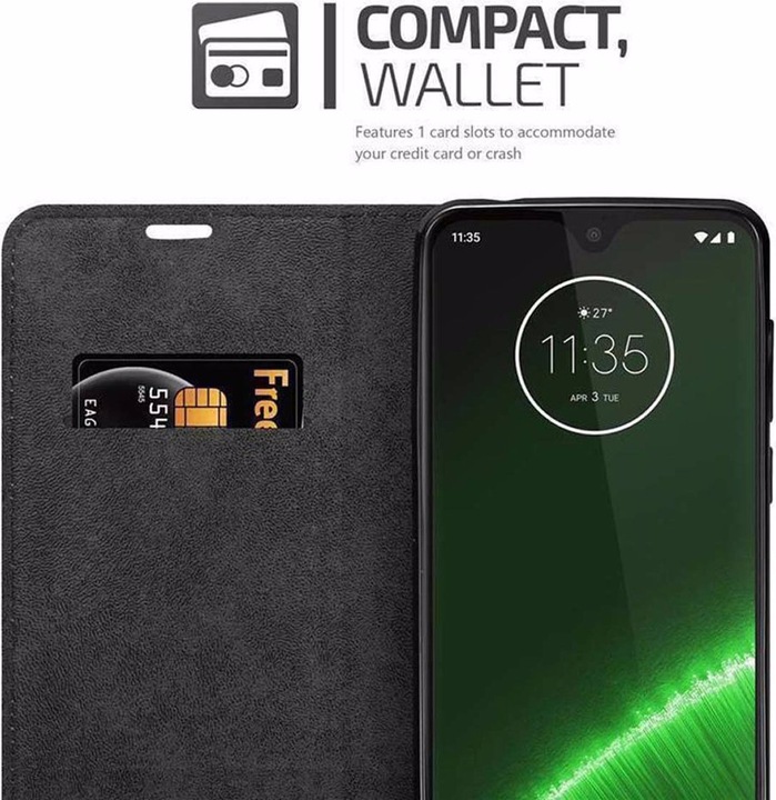 Actual product image Cadorabo Book Invisible Magnet Cover (Motorola Moto G7, Motorola Moto G7 Plus)