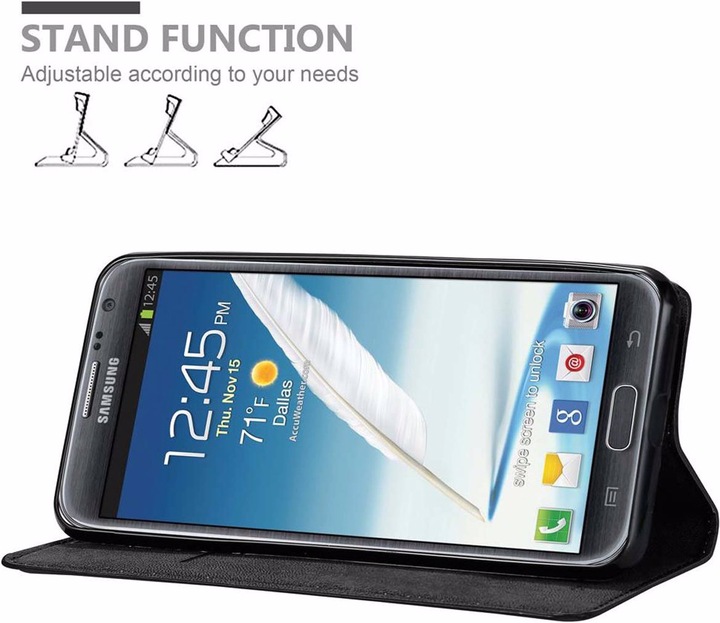 Actual product image Cadorabo Book Invisible Magnet Cover (Samsung Galaxy Note 2)