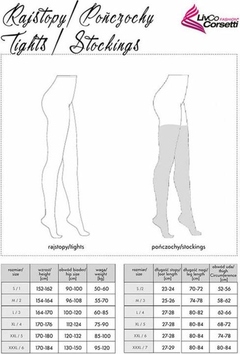 Image du produit LivCo Corsetti Fashion LC Lamean tights black S/L (L, S)