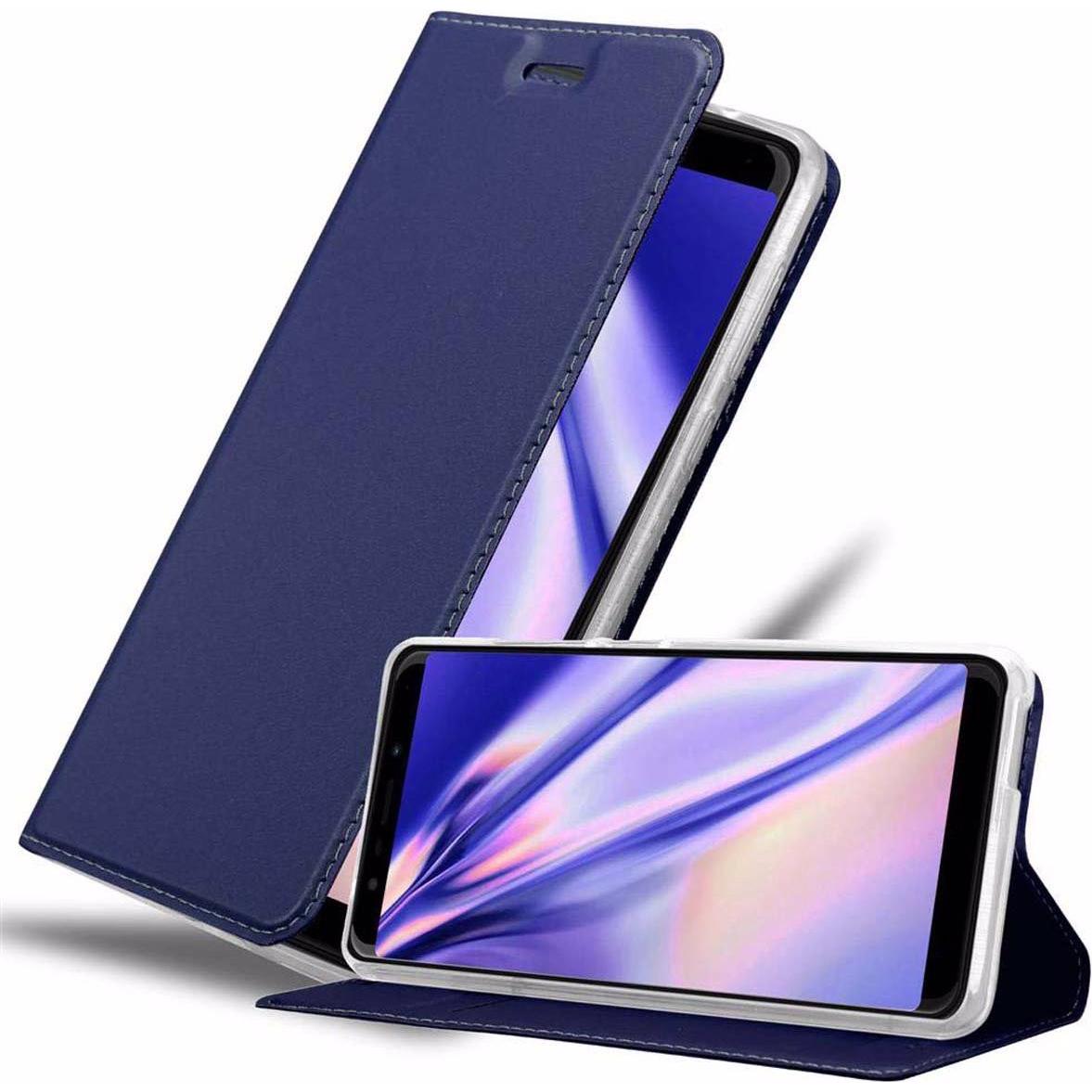 Cadorabo Book Classy Style Cover (Wiko View Go), Smartphone Hülle, Blau