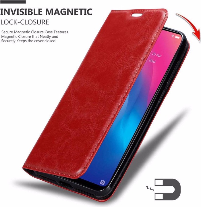 Actual product image Cadorabo Book Invisible Magnet Cover (Vivo Y85)