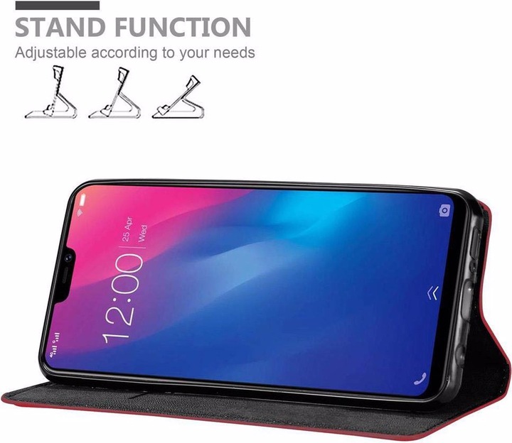 Actual product image Cadorabo Book Invisible Magnet Cover (Vivo Y85)