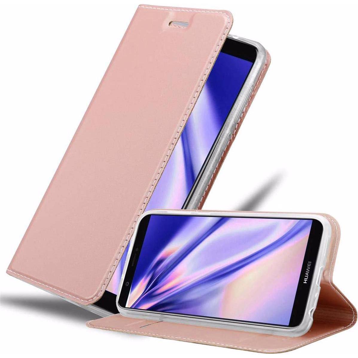 Cadorabo Book Classy Style Cover (Huawei P Smart), Smartphone Hülle, Rosa
