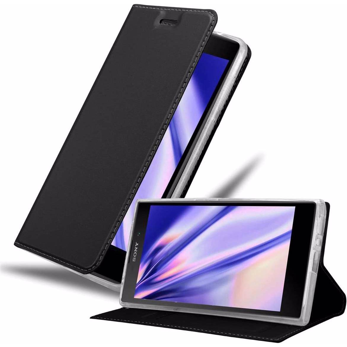 Cadorabo Book Classy Style Cover (Sony Xperia L2), Smartphone Hülle, Schwarz