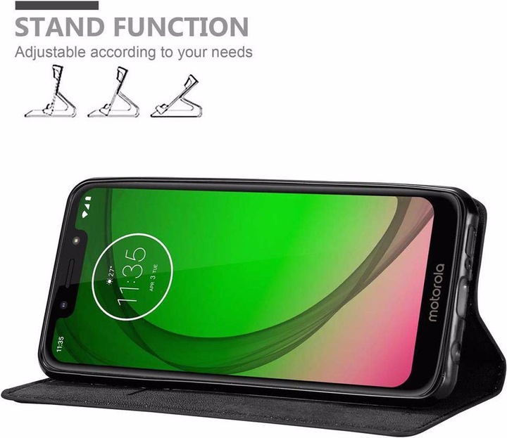 Actual product image Cadorabo Book Invisible Magnet Cover (Motorola Moto G7 Play)