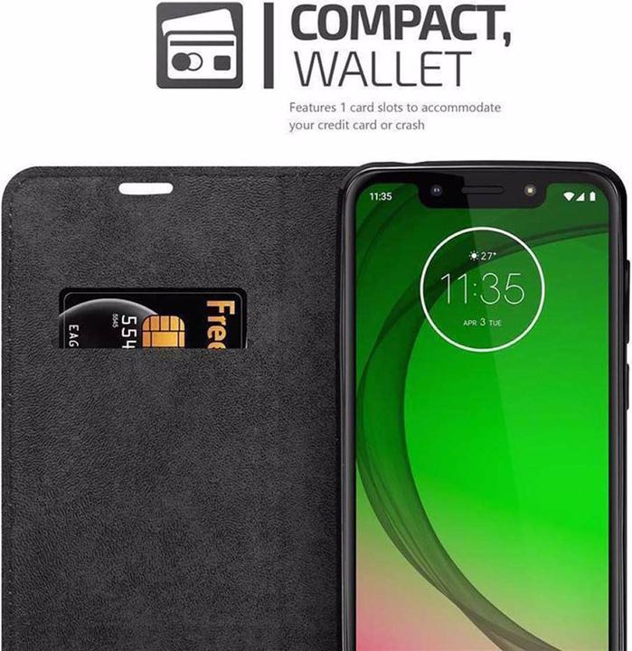 Actual product image Cadorabo Book Invisible Magnet Cover (Motorola Moto G7 Play)