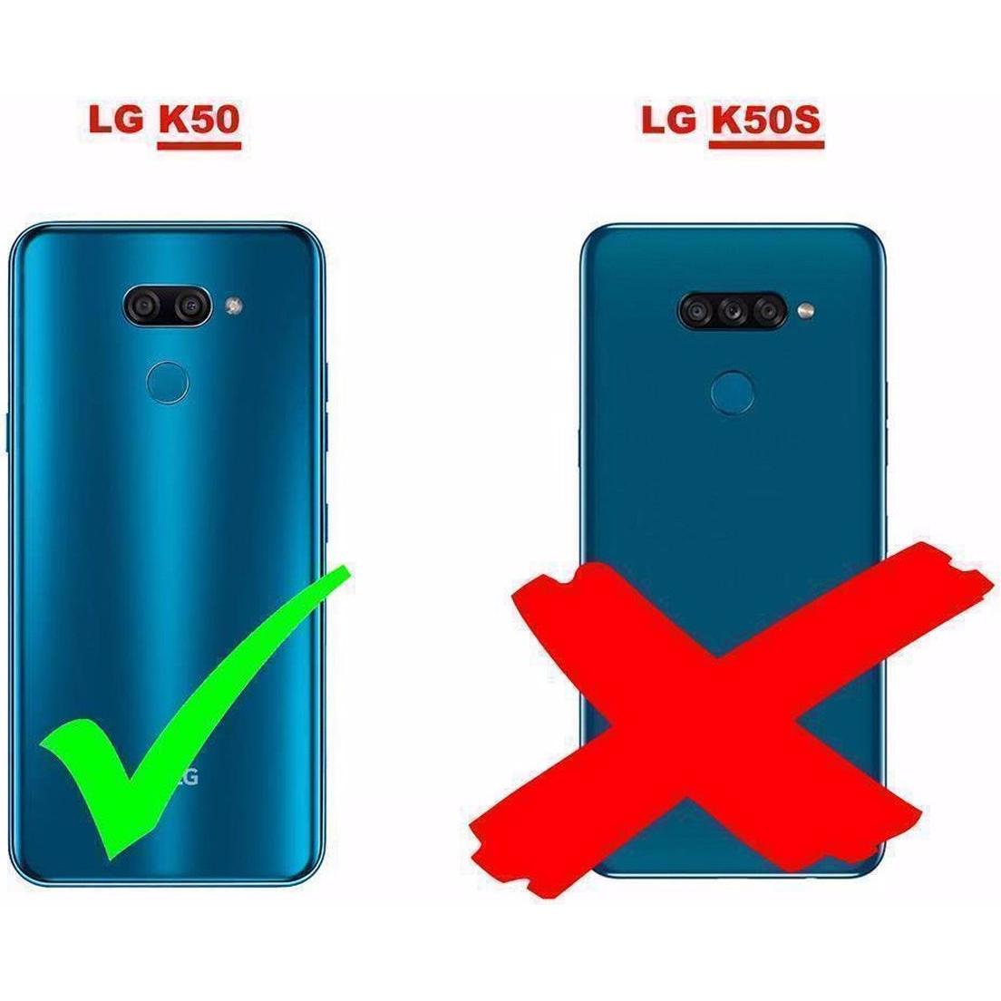 Thumbnail - Cadorabo Book Invisible Magnet Cover (LG K50), Smartphone Hülle, Schwarz