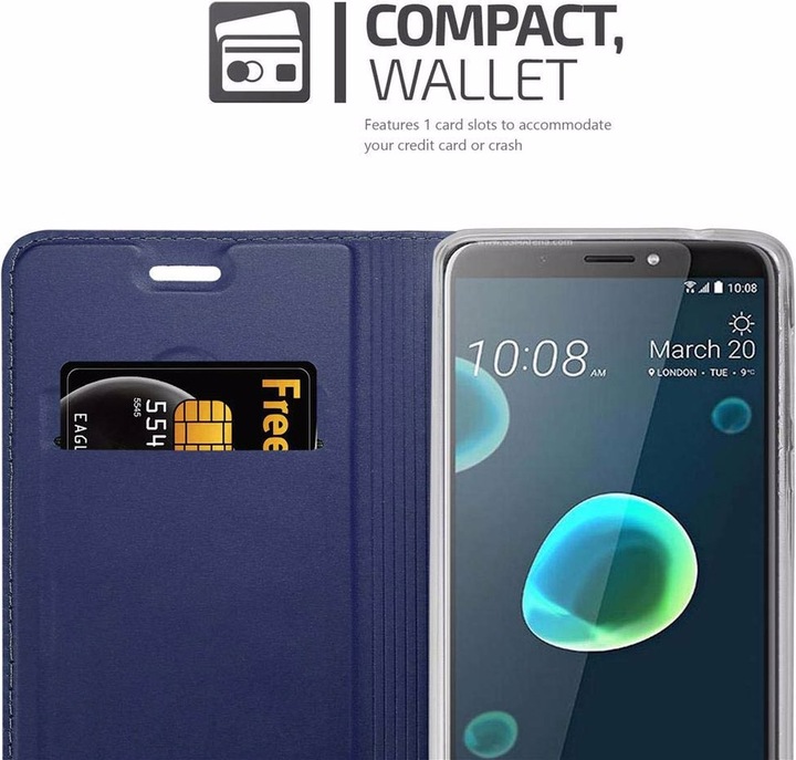 Actual product image Cadorabo Book Classy Style Cover (HTC Desire 12+)
