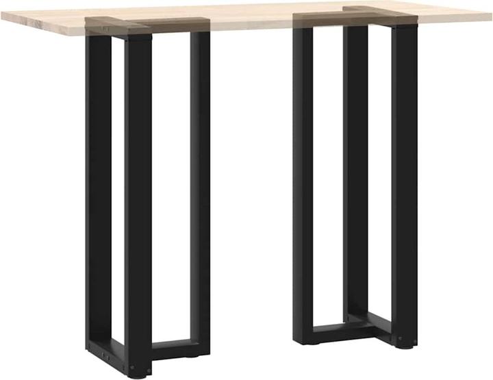 Produktbild VidaXL Bartischbeine T-Form 2 Stk. Schwarz 50x35x(111-112) cm Stahl Tischbein