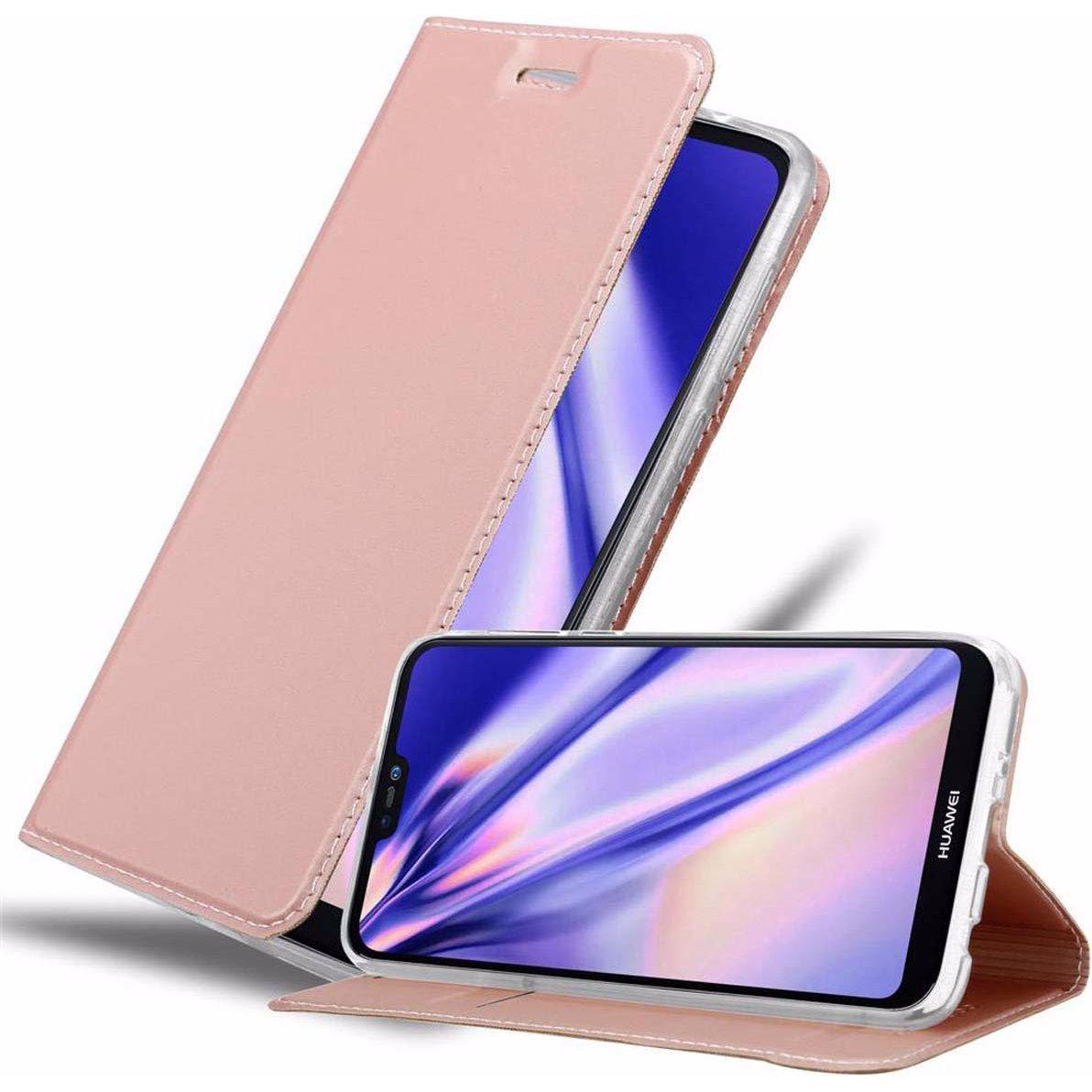 Cadorabo Book Classy Style Cover (Huawei P20 Lite), Smartphone Hülle, Rosa