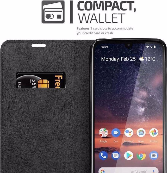 Actual product image Cadorabo Book Invisible Magnet Cover (Nokia 3.2)