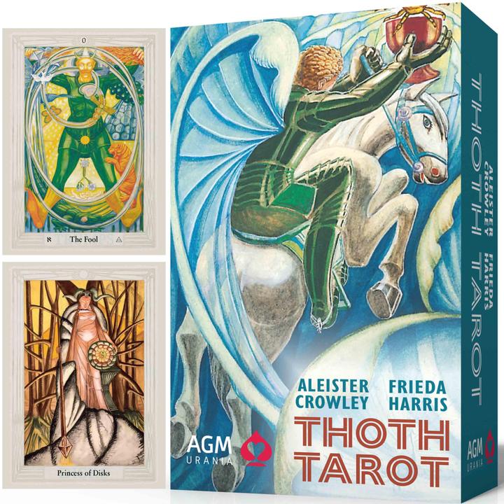 Produktbild Aleister Crowley Thoth Tarot (Deluxe Edition, English, GB), with 1 book, with 78 inserts, 2 parts (Englisch, Aleister Crowley, Frieda Harris, 2023)