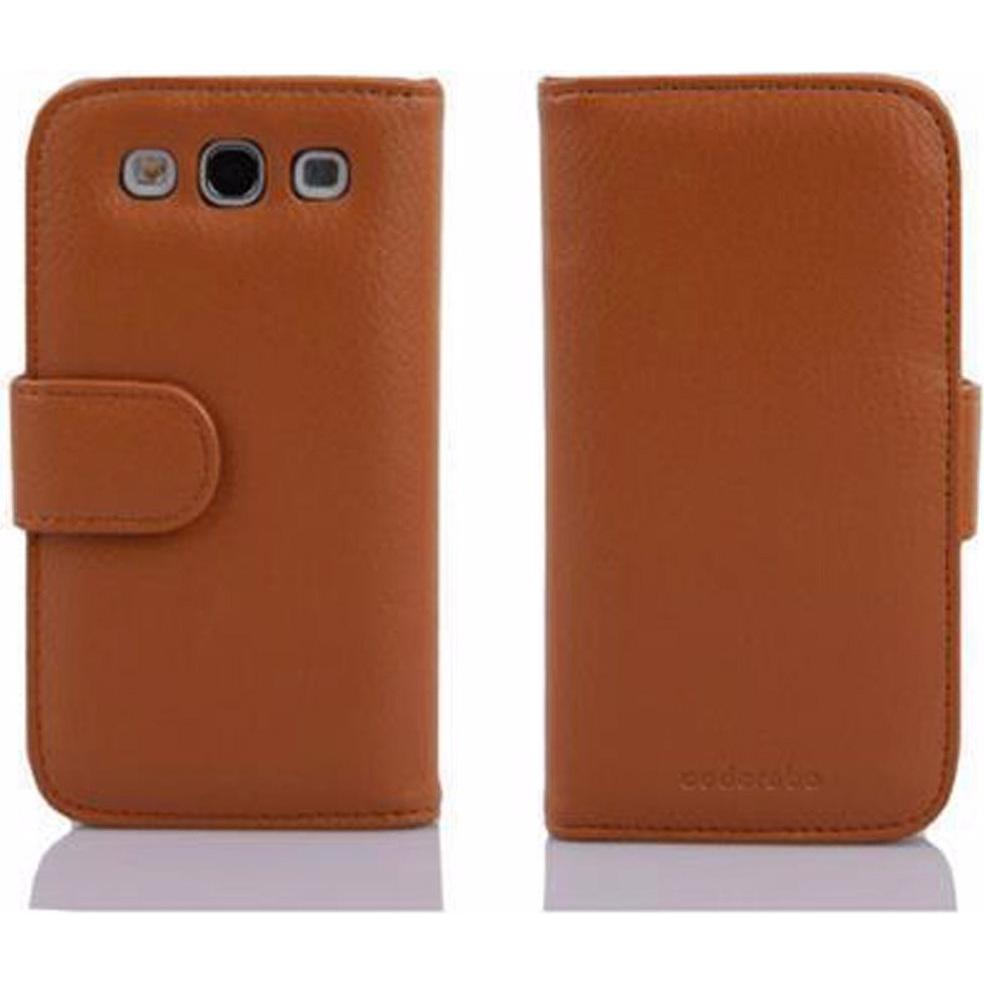 Cadorabo Book mit Struktur Cover (Huawei Ascend G520, Huawei Ascend G510), Smartphone Hülle, Braun