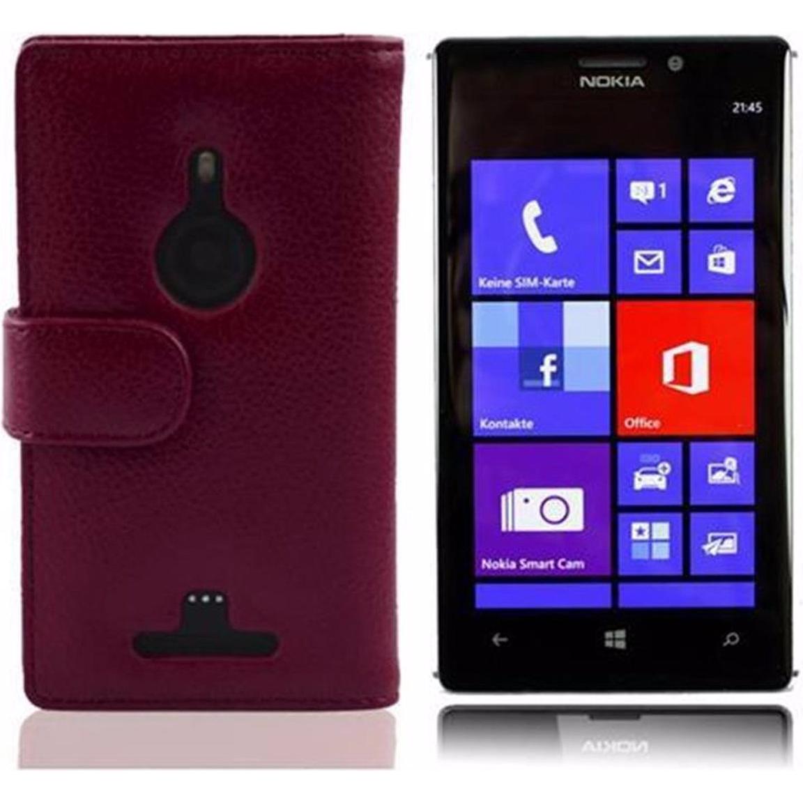 Cadorabo Book mit Struktur Cover (Nokia Lumia 925), Smartphone Hülle, Violett