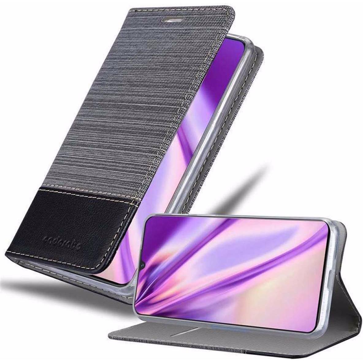 Cadorabo Book Jeans Optik Cover (Vivo X21s), Smartphone Hülle, Grau