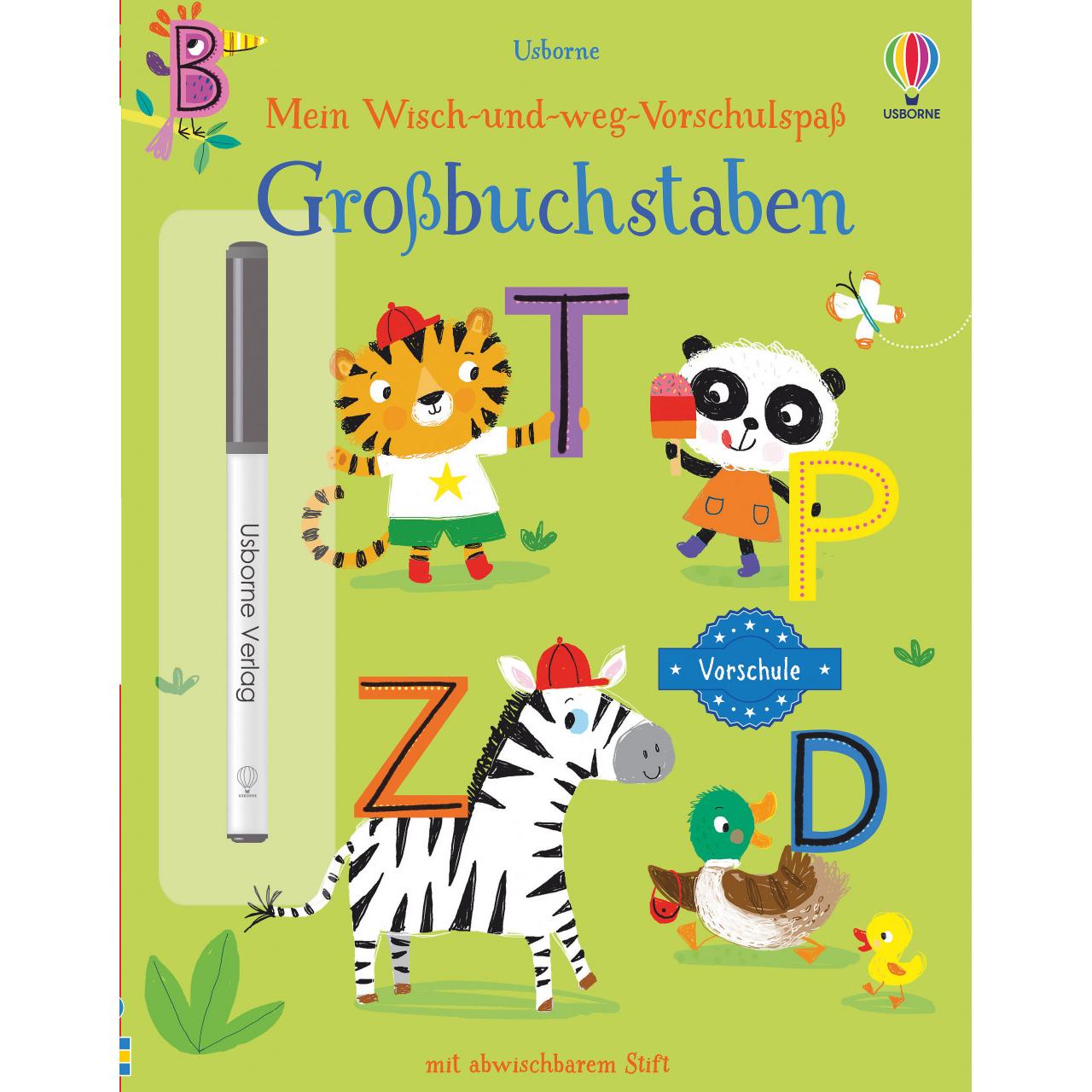 Thumbnail - Mein Wisch-und-weg-Vorschulspass: Grossbuchstaben, Kinderbücher von Jessica Greenwell