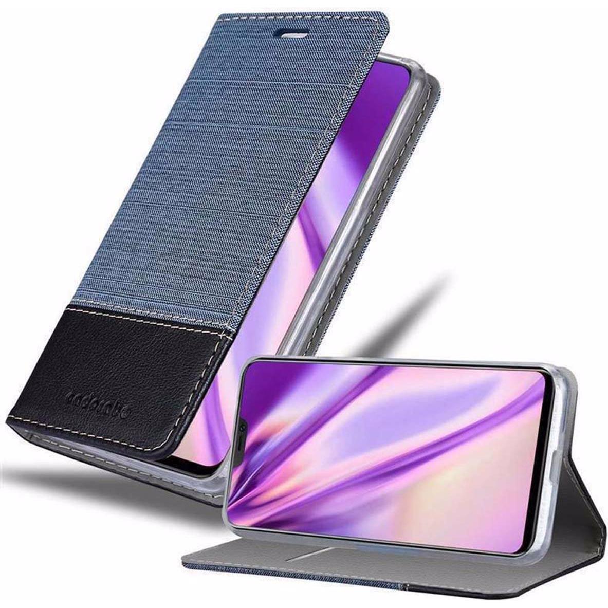 Cadorabo Book Jeans Optik Cover (Vivo V9), Smartphone Hülle, Blau