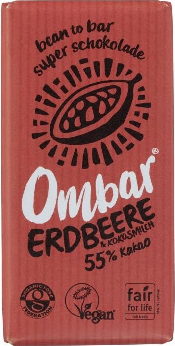 Produktbild Ombar Tafelschokolade Bio Erdbeere und Kokosnusscreme 35 g (35 g)
